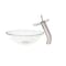Novatto BONIFICARE Glass Vessel Bathroom Sink Set, Brushed Nickel/ Clear Glass NSFC-8048001BNC - alternate 7